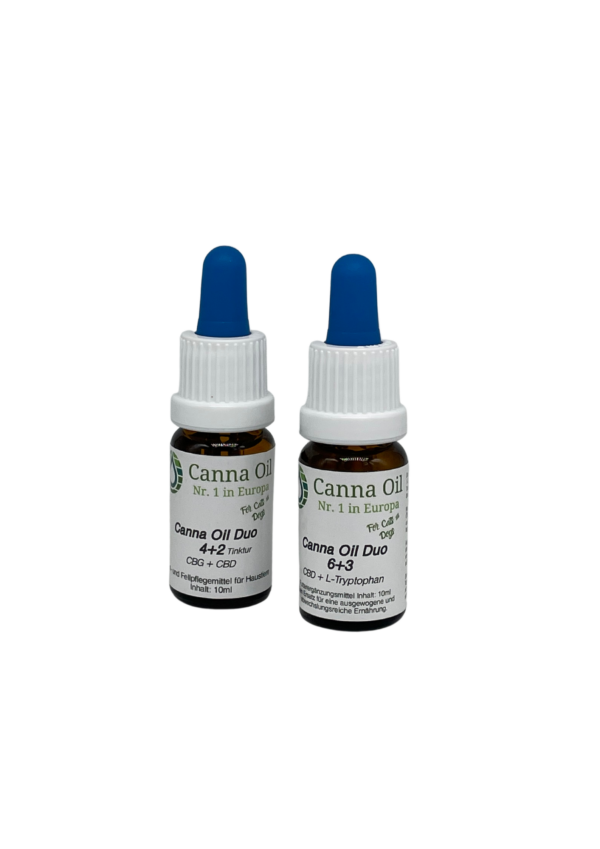 Combination package Canna Oil DUO 4+2 tincture plus DUO 6+3, together strong against tormenting itching and open wounds
